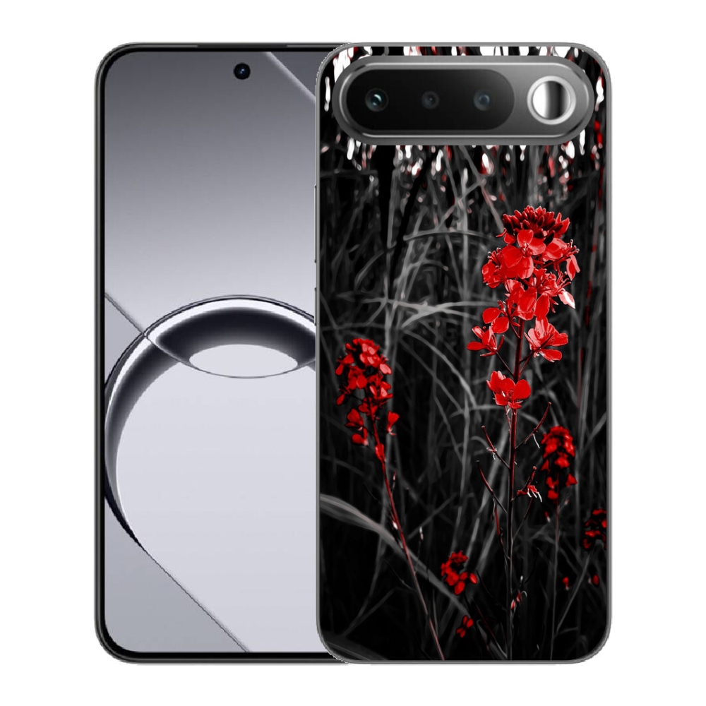 Gélový obal mmCase pre Realme 16 5G – červená rastlina