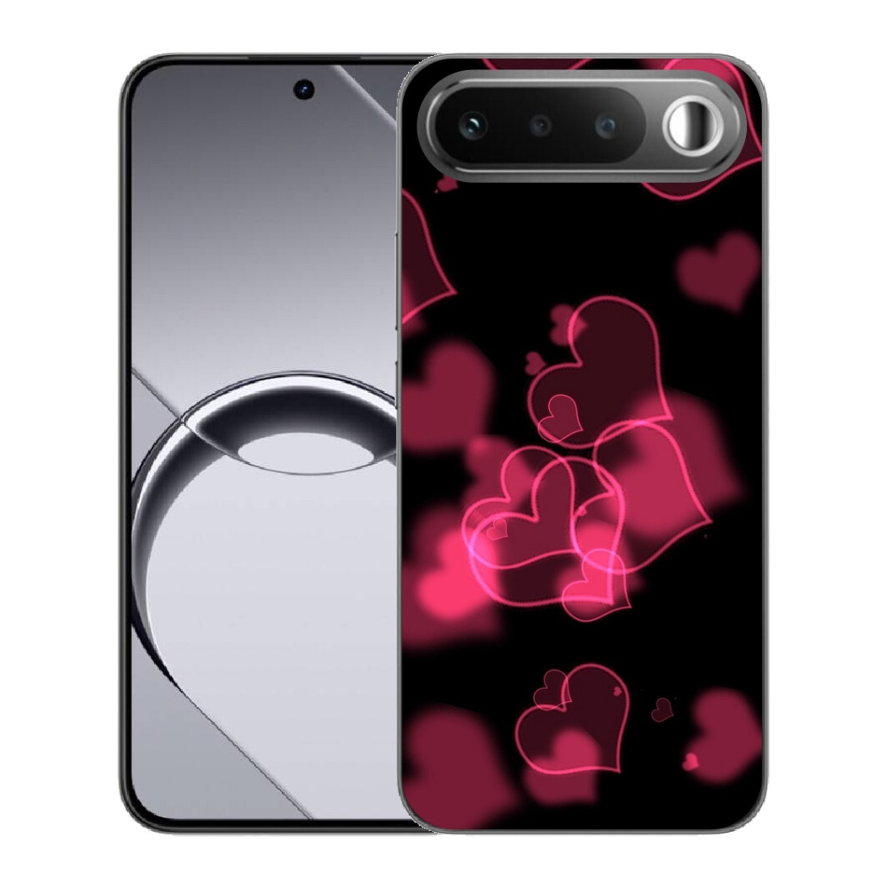 Gélový obal mmCase pre Realme 16 5G – červené srdiečka
