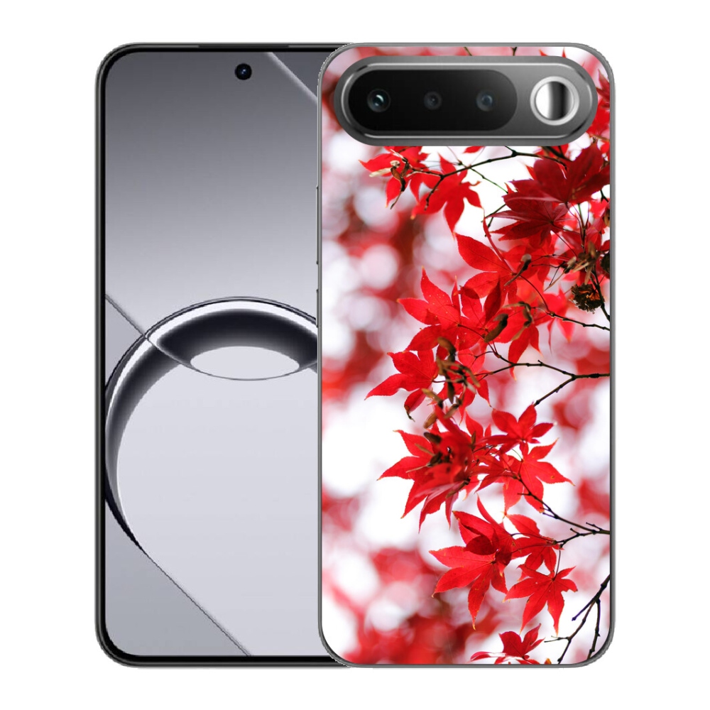 Gélový obal mmCase pre Realme 16 5G – červené listy