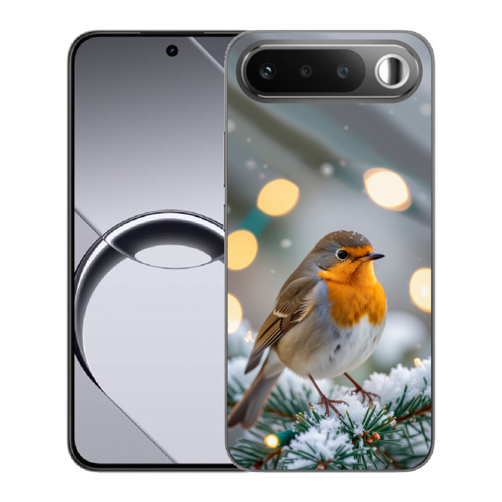 Gélový obal mmCase pre Realme 16 5G – červenka v zime