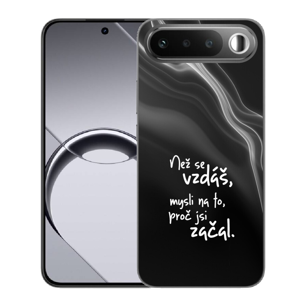 Gélový obal mmCase pre Realme 16 5G – citát 2, čierne pozadie