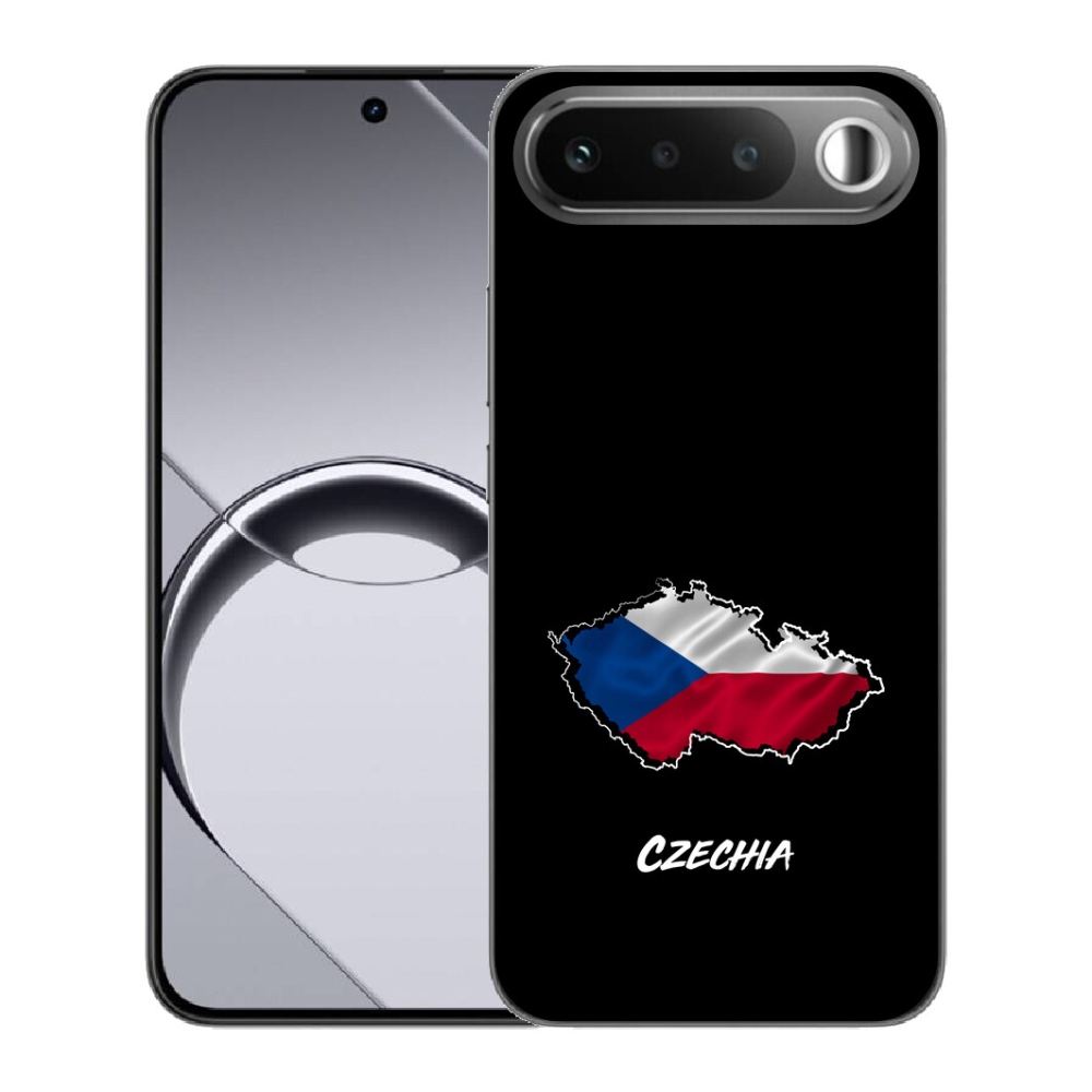 Gélový obal mmCase pre Realme 16 5G – Czechia, čierne pozadie