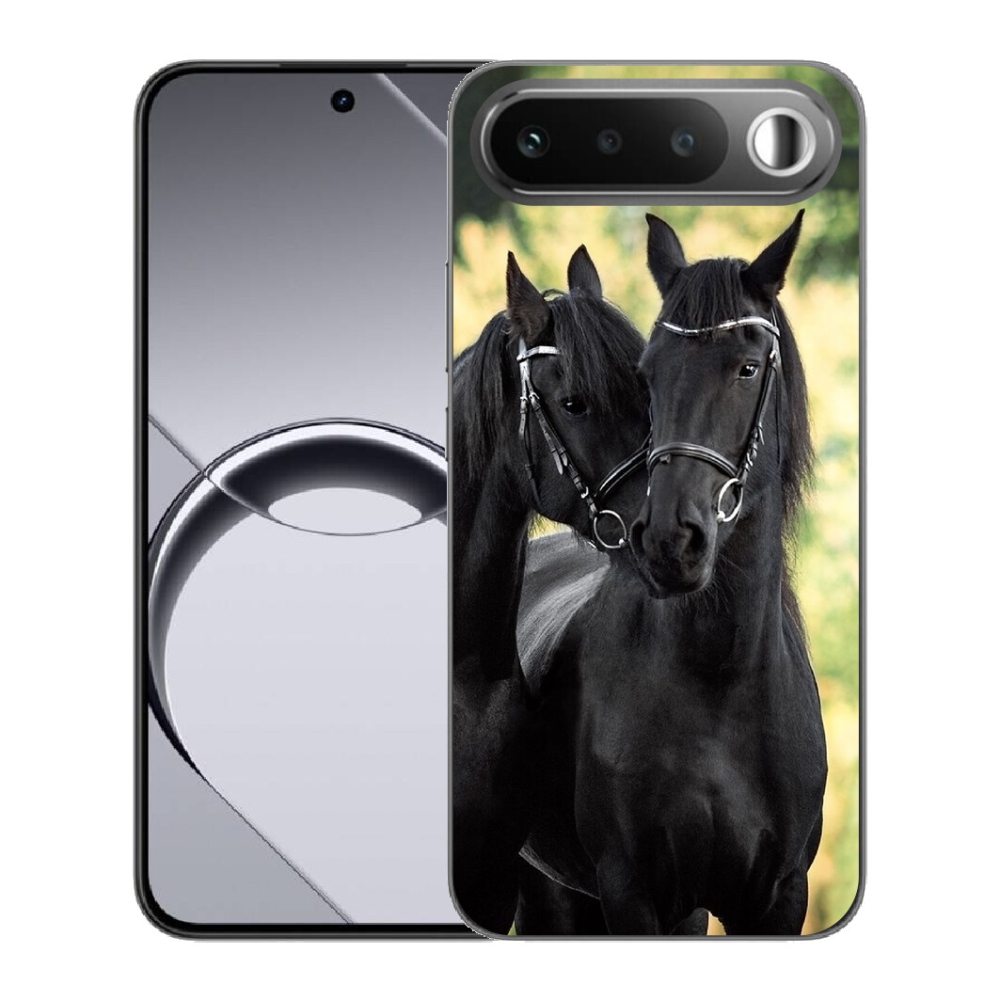 Gélové puzdro mmCase pre Realme 16 5G – dva čierne kone