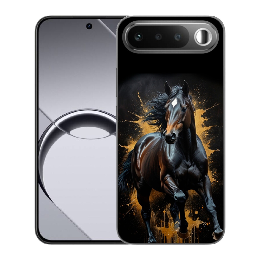Gélový obal mmCase pre Realme 16 5G – elegantný čierny žrebec