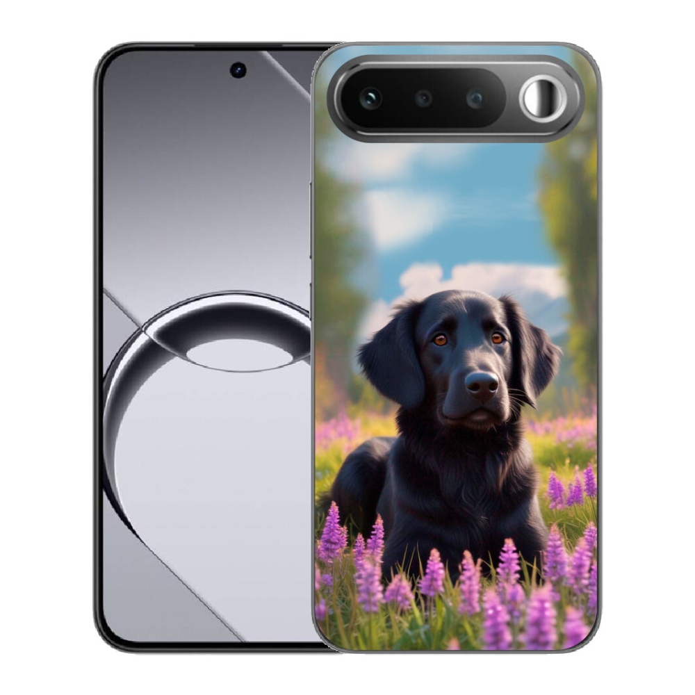 Gélový obal mmCase pre Realme 16 5G – elegantný čierny retriever