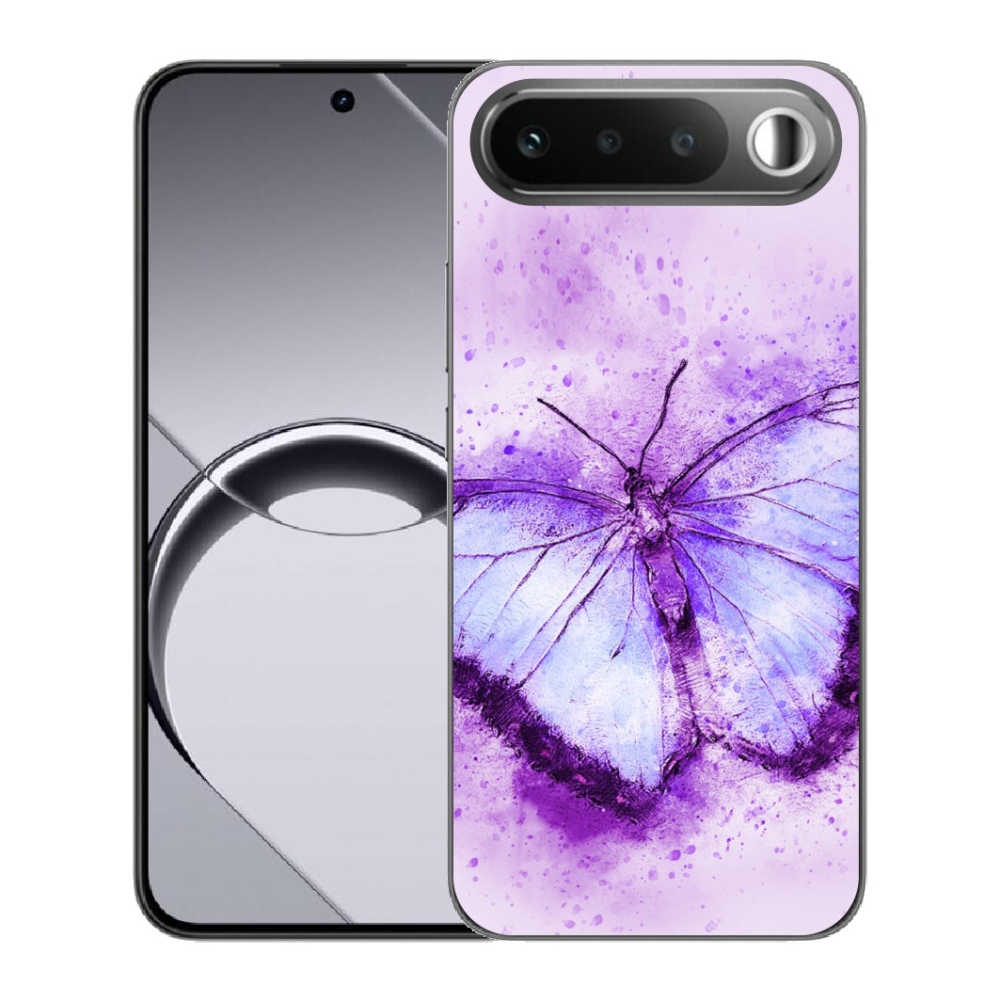 Gélový obal mmCase pre Realme 16 5G – fialový motýľ
