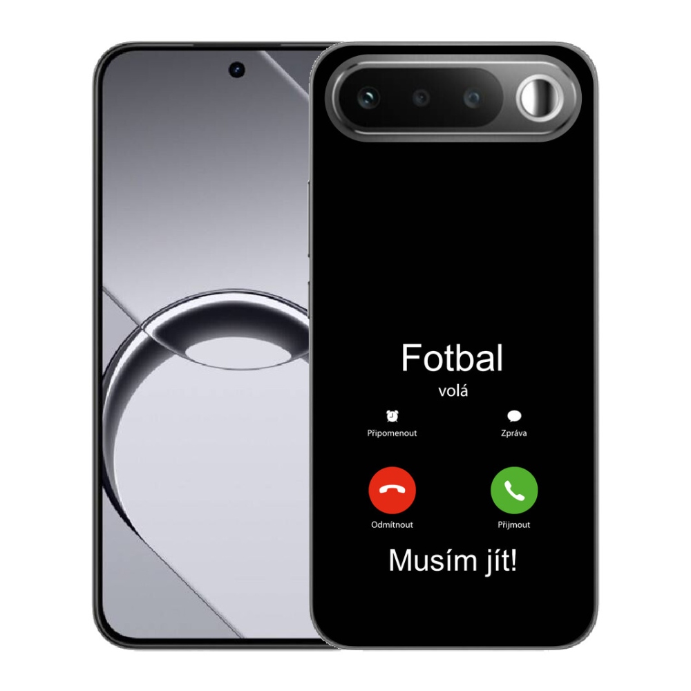 Gélové puzdro mmCase pre Realme 16 5G – futbal volá, čierne pozadie