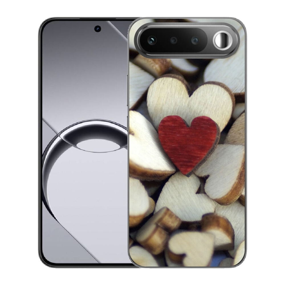 Gélový obal mmCase pre Realme 16 5G – s vygravírovaným červeným srdcom 