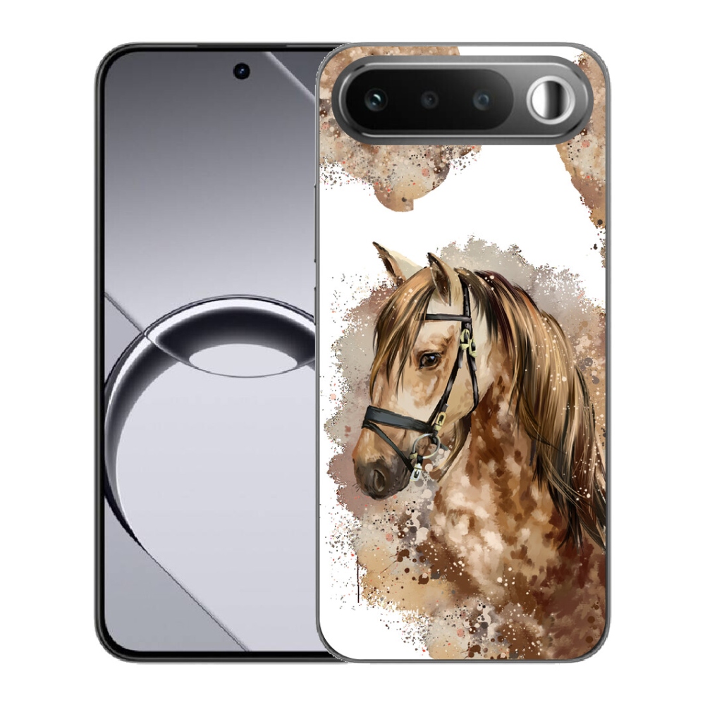 Gélový obal mmCase pre Realme 16 5G – hnedý kreslený kôň