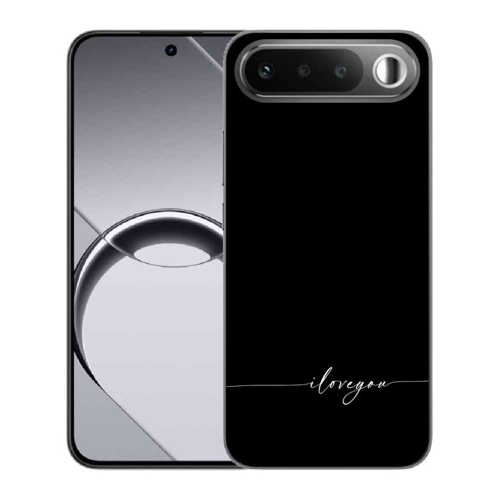Gélový obal mmCase pre Realme 16 5G – I love you s čiernym pozadím