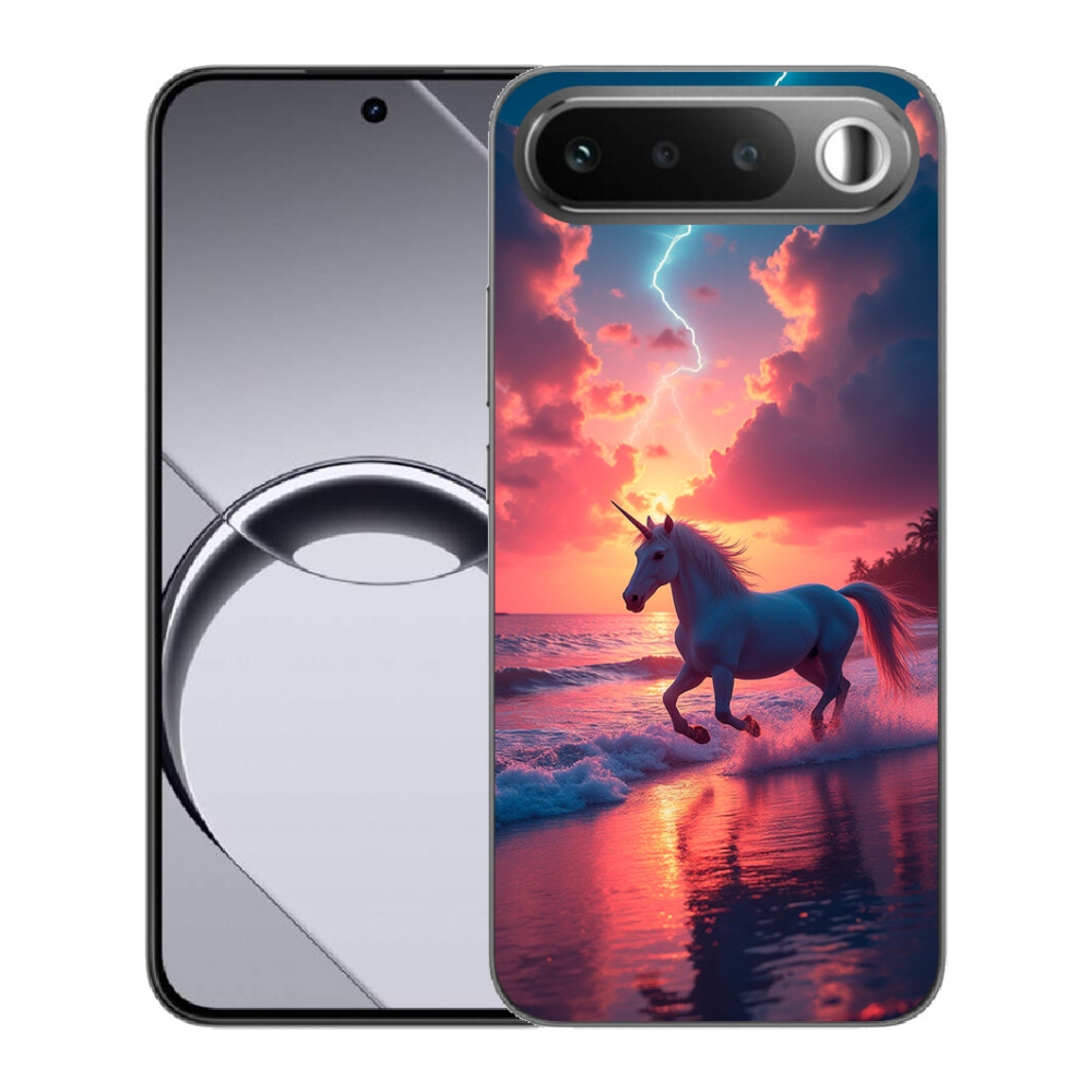 Gélové puzdro mmCase pre Realme 16 5G – jednorožec na pláži