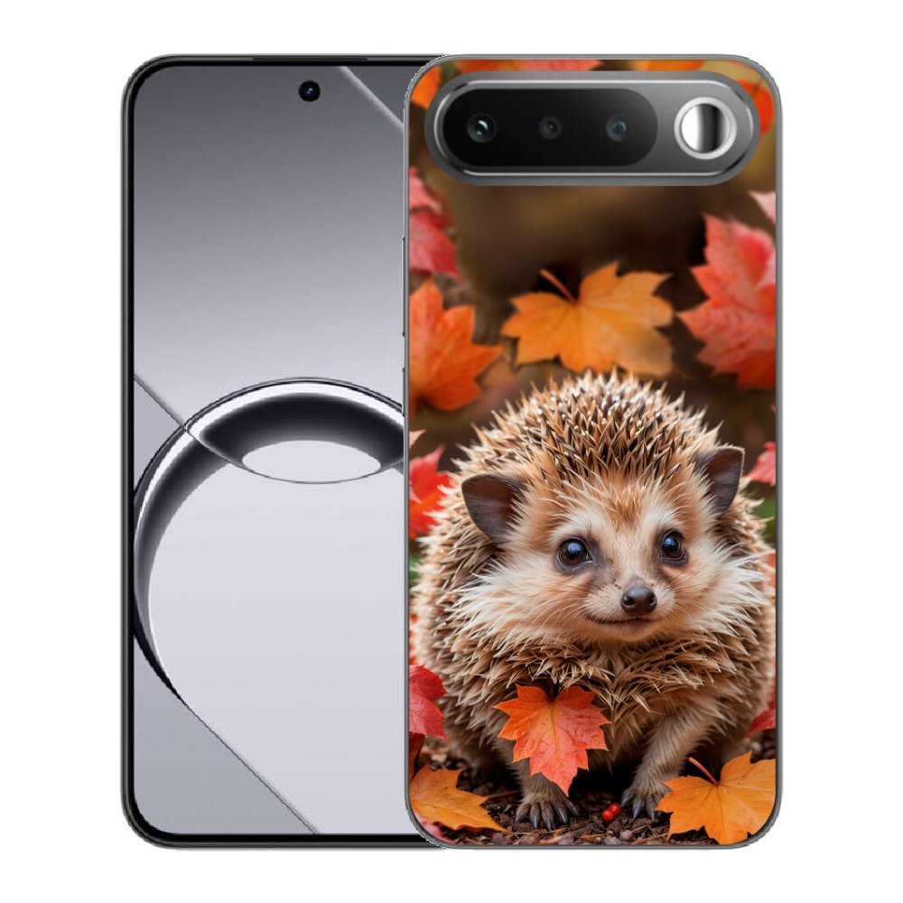 Gélový obal mmCase pre Realme 16 5G – ježko v lístí