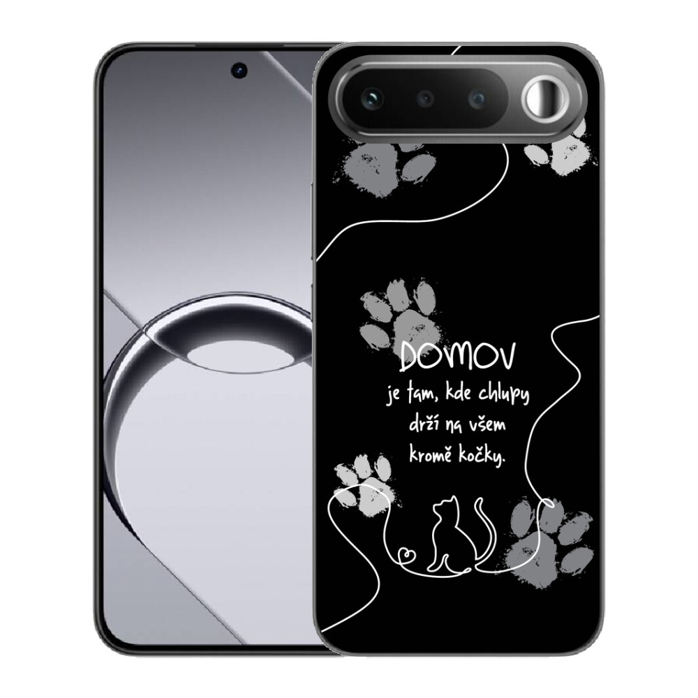 Gélový obal mmCase pre Realme 16 5G – mačací motív na čiernom pozadí
