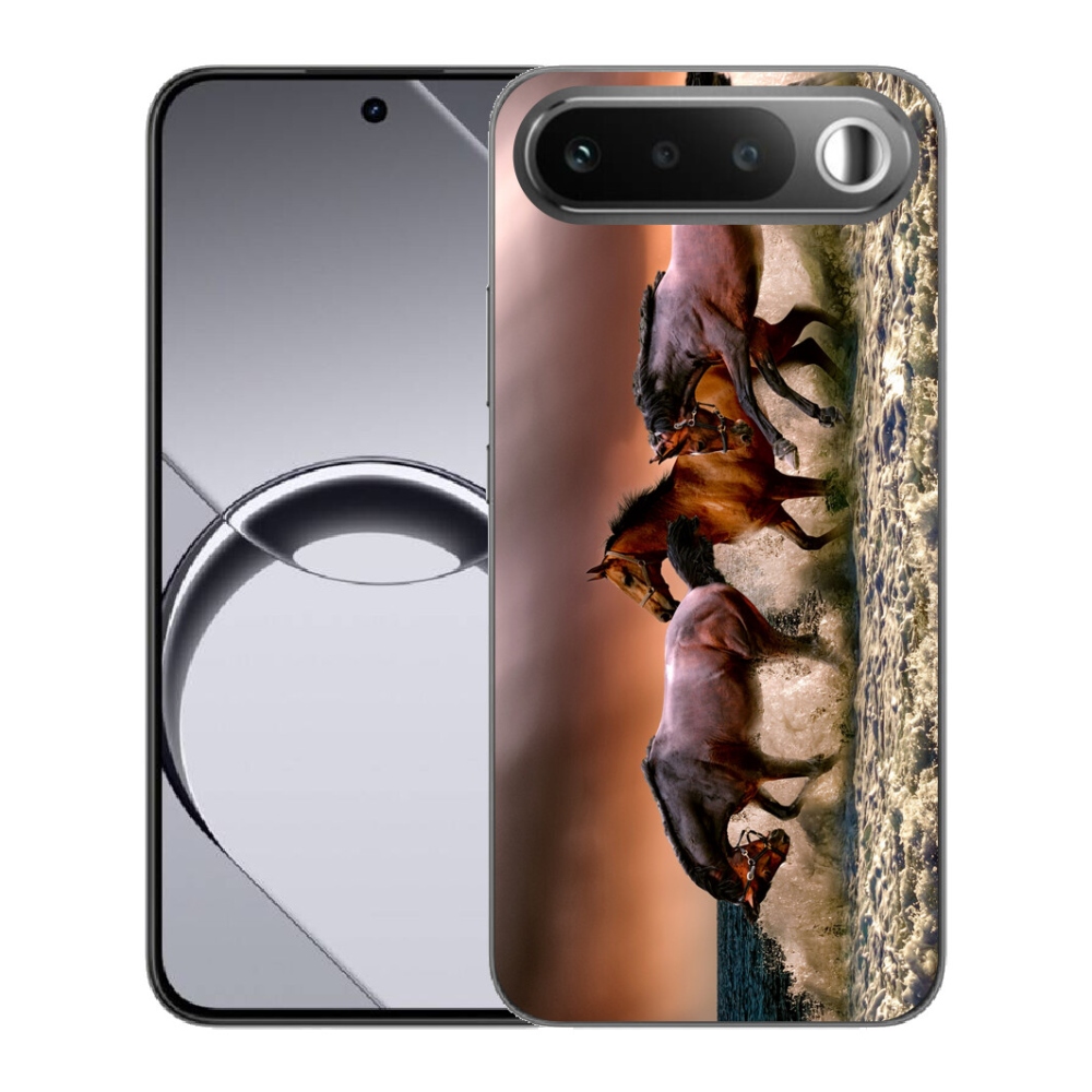 Gélový obal mmCase pre Realme 16 5G – koně 1
