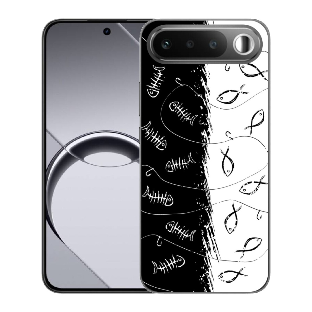 Gélový obal mmCase pre Realme 16 5G – kostry a rybky