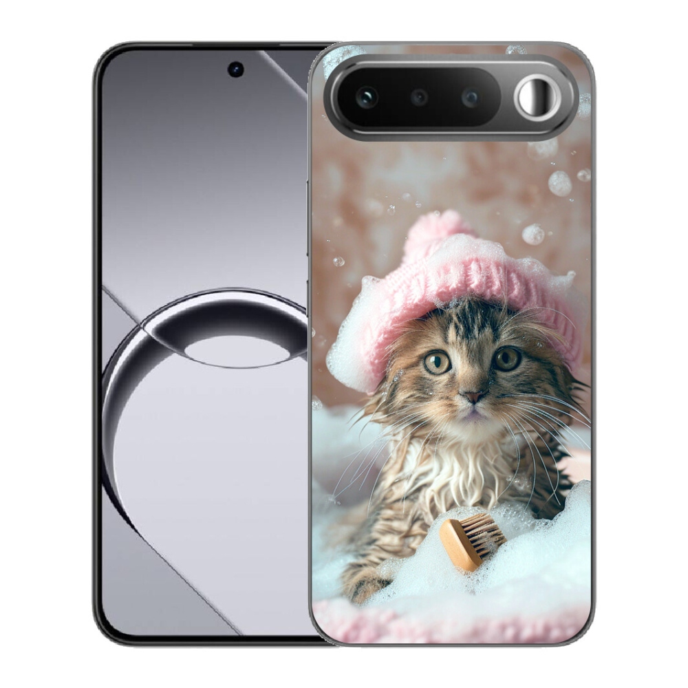Gélový obal mmCase pre Realme 16 5G – mačiatko a kúpeľ