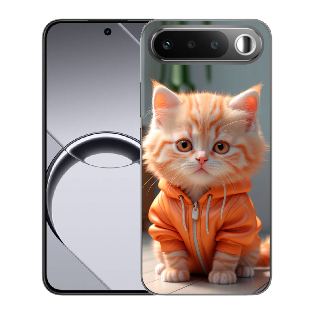 Gélový obal mmCase pre Realme 16 5G – mačiatko v mikine