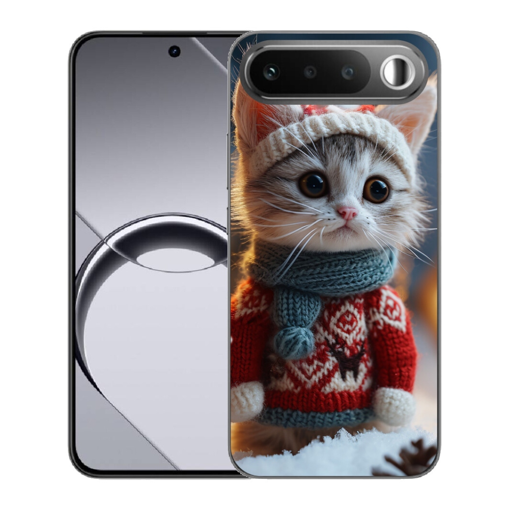 Gélový obal mmCase pre Realme 16 5G – mačiatko v svetri