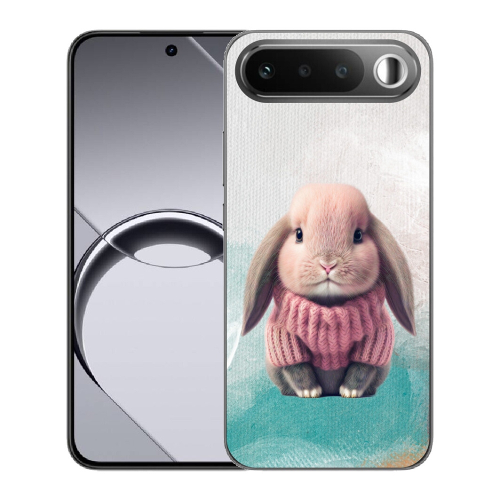 Gélový obal mmCase pre Realme 16 5G – zajačik v svetri
