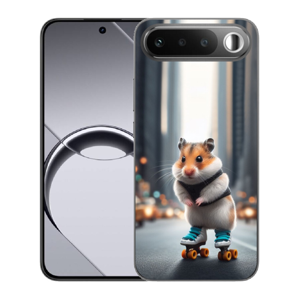 Gélový obal mmCase pre Realme 16 5G – škrečok na korčuliach
