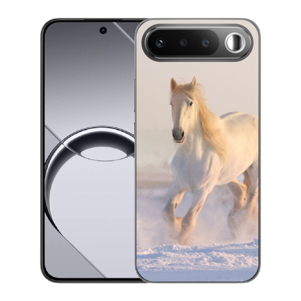 Gélový obal mmCase pre Realme 16 5G – kôň v snehu