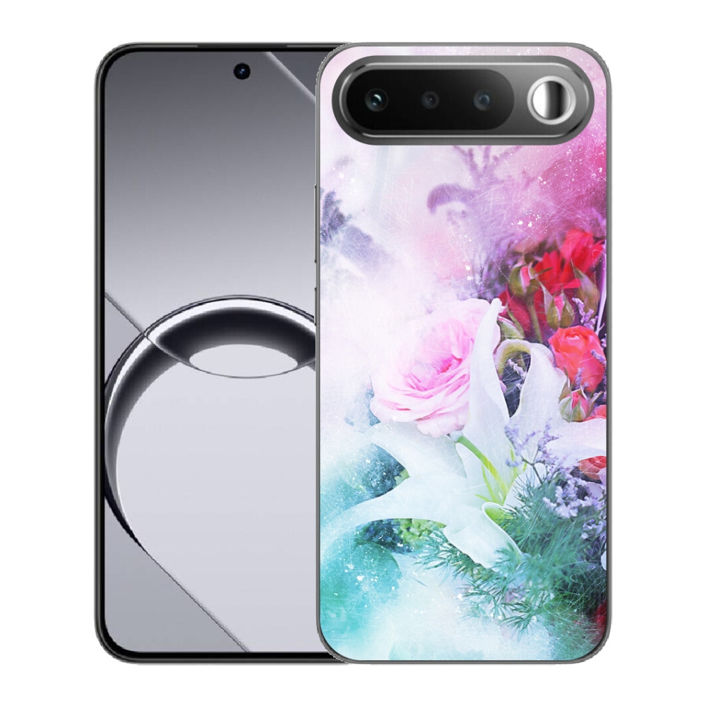 Gélový obal mmCase pre Realme 16 5G – kvety 4