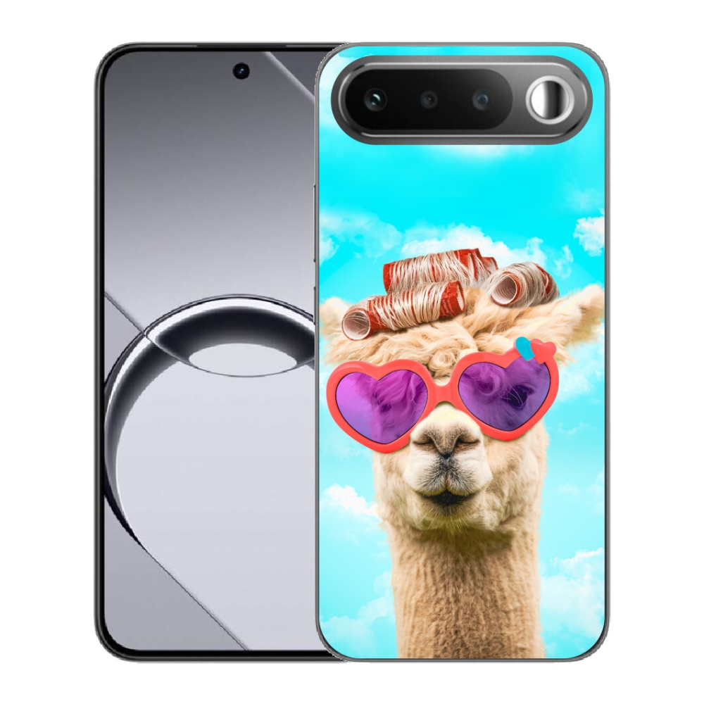 Gélový obal mmCase pre Realme 16 5G – lama s okuliarmi