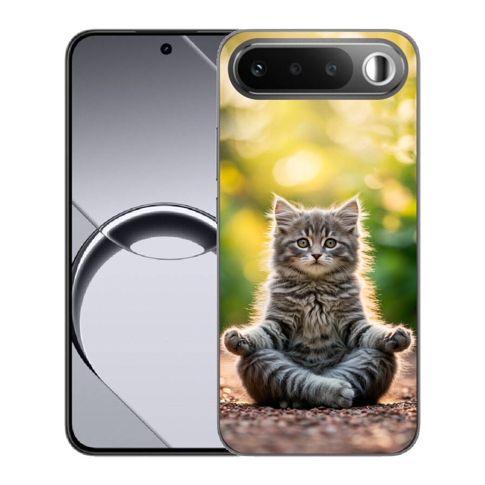 Gélové puzdro mmCase pre Realme 16 5G – meditujúce mačiatko