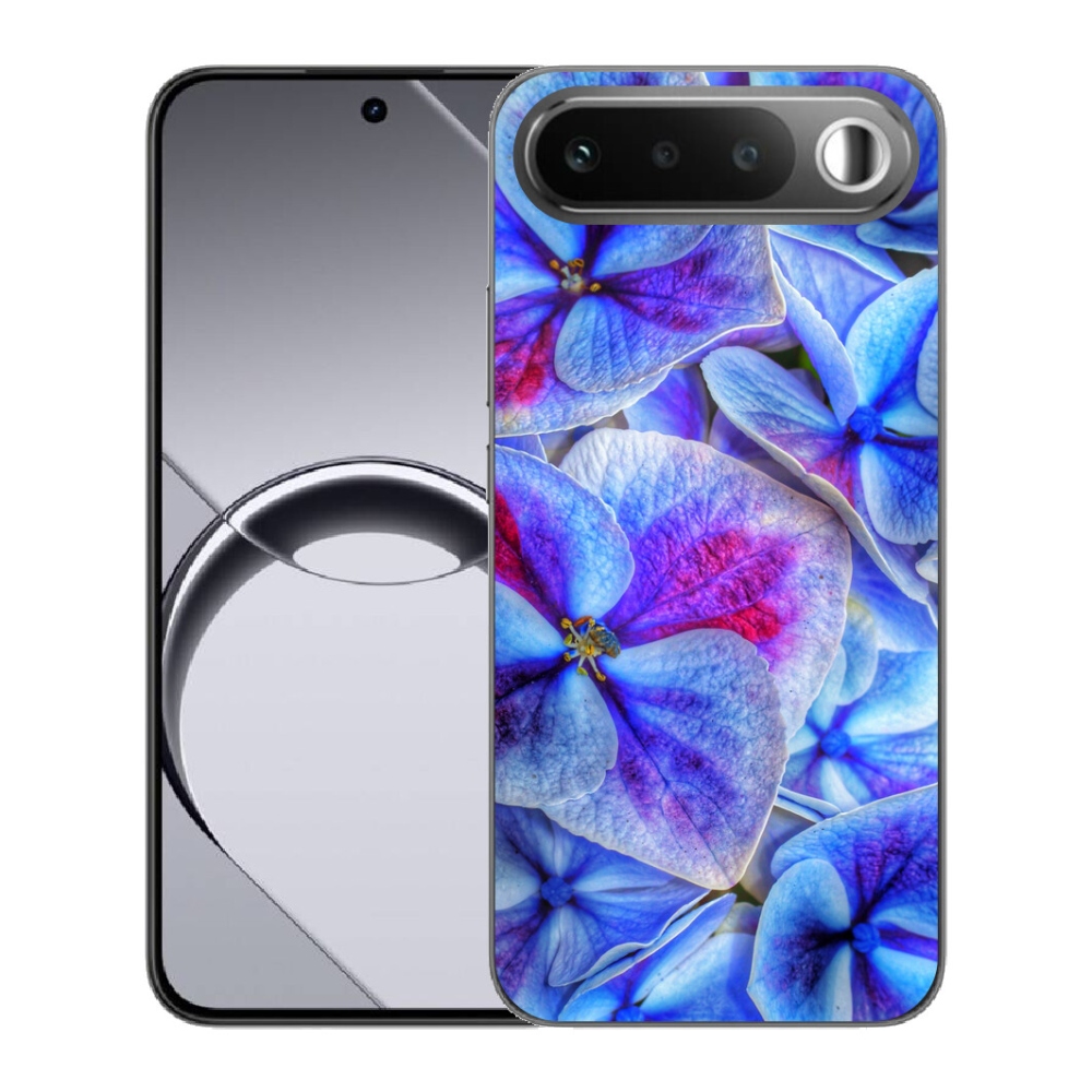 Gélové puzdro mmCase pre Realme 16 5G – modré kvety 1