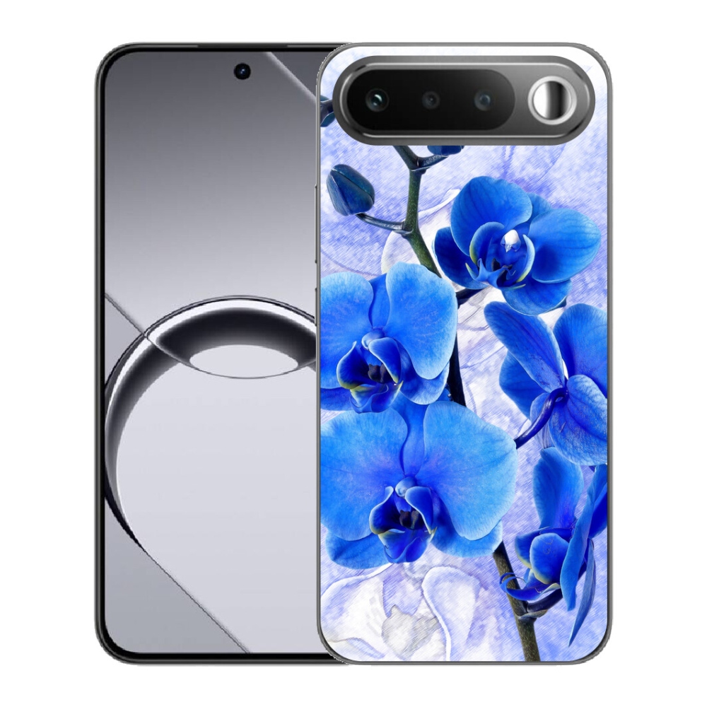 Gélový obal mmCase pre Realme 16 5G – modré kvety
