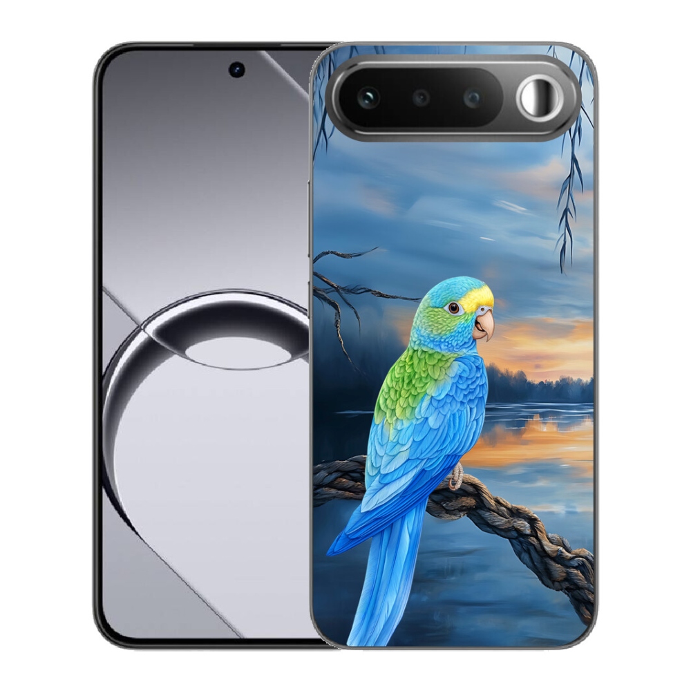 Gélový obal mmCase pre Realme 16 5G – modrý papagáj
