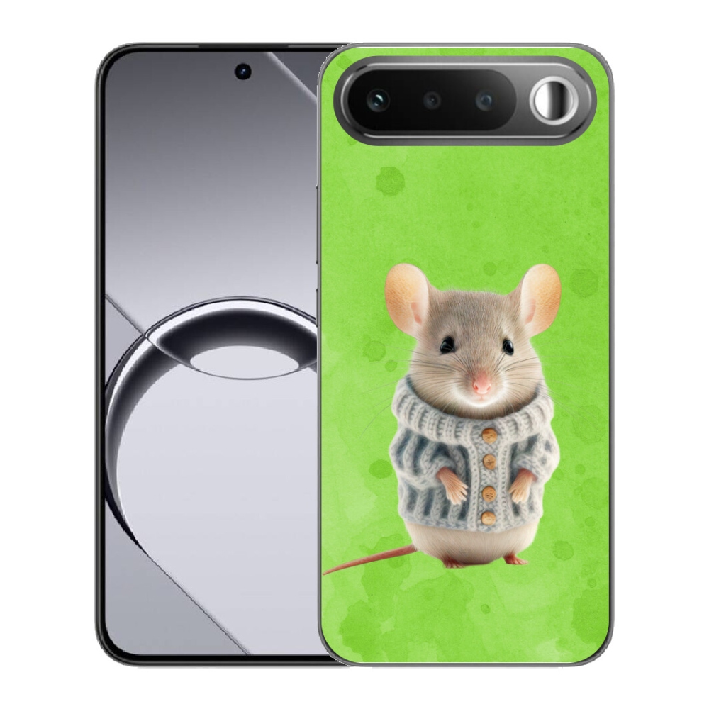 Gélový obal mmCase pre Realme 16 5G – myška v svetri