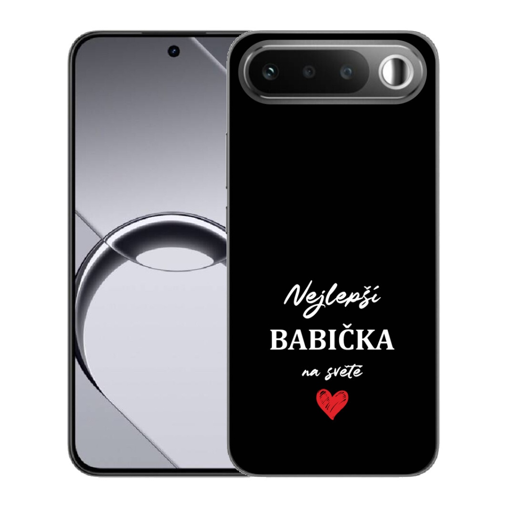 Gélové puzdro mmCase pre Realme 16 5G – najlepšia babička 1, čierne pozadie