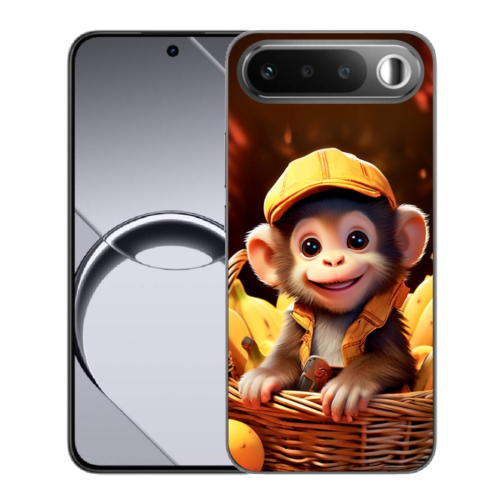 Gélový obal mmCase pre Realme 16 5G – opica v košíku