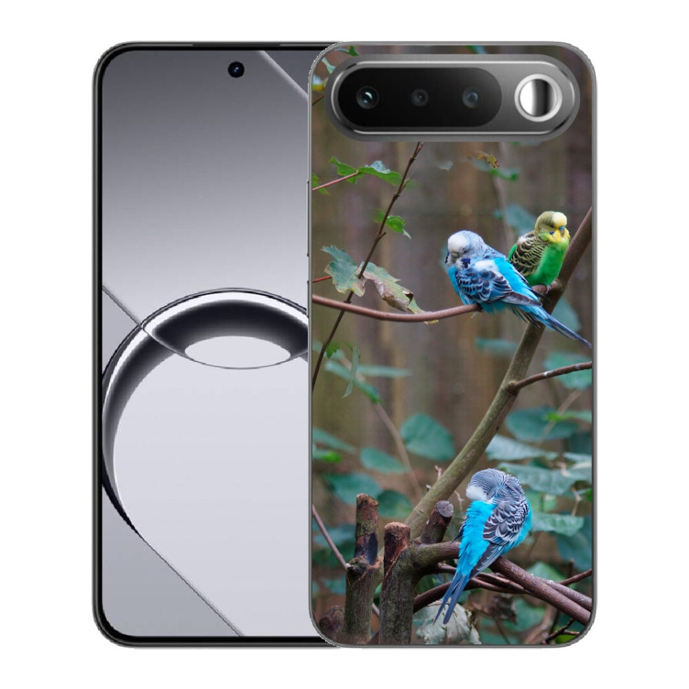 Gélové puzdro mmCase pre Realme 16 5G – papagáje na konári