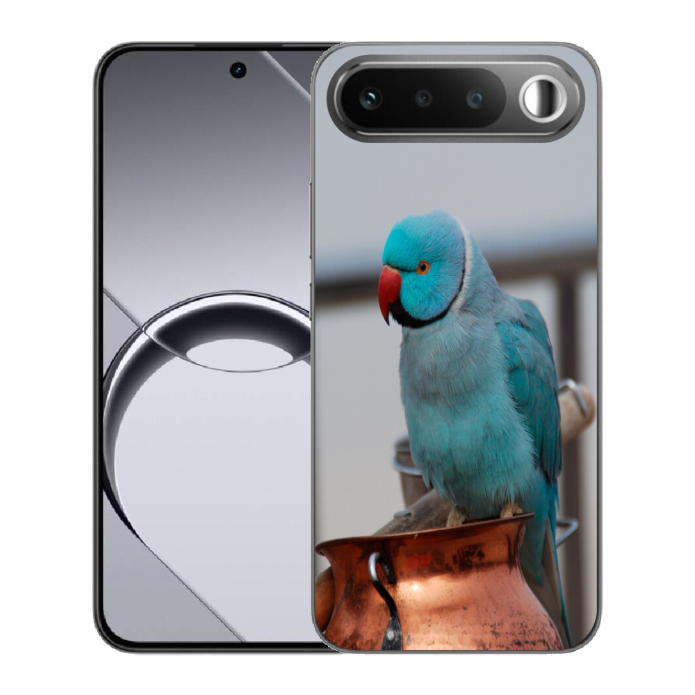 Gélový obal mmCase pre Realme 16 5G – modrý papagáj alexandr