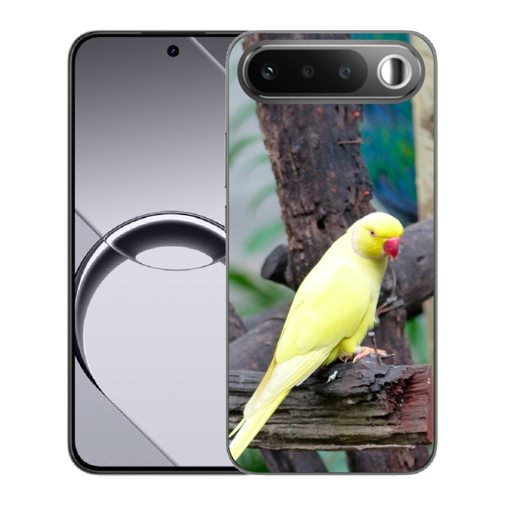 Gélový obal mmCase pre Realme 16 5G – žltý papagáj alexandr