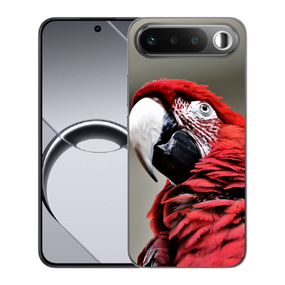 Gélový obal mmCase pre Realme 16 5G – červený papagáj ara