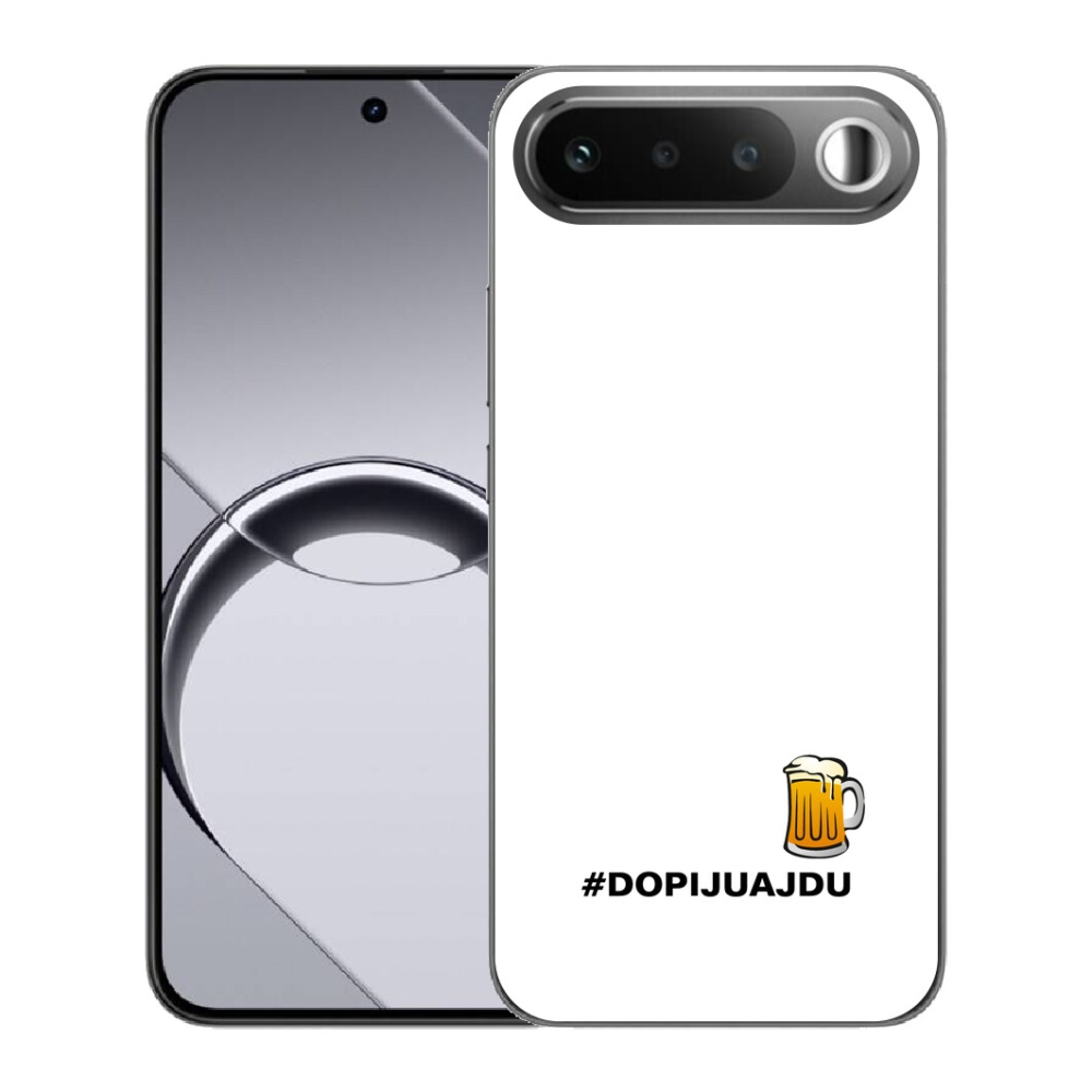 Gélový obal mmCase pre Realme 16 5G – motív piva, 1, biele pozadie