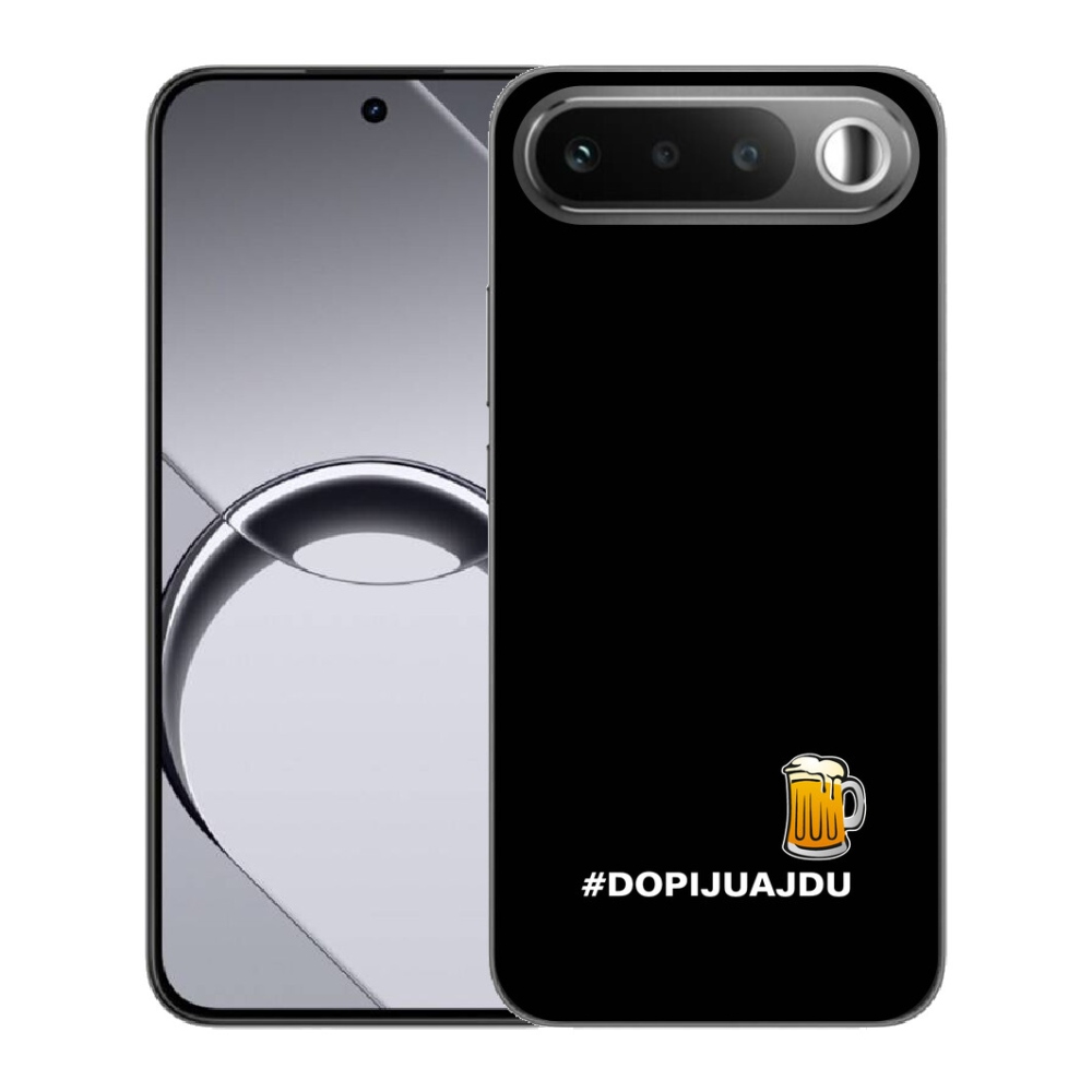 Gélový obal mmCase pre Realme 16 5G – motív piva 1, čierne pozadie