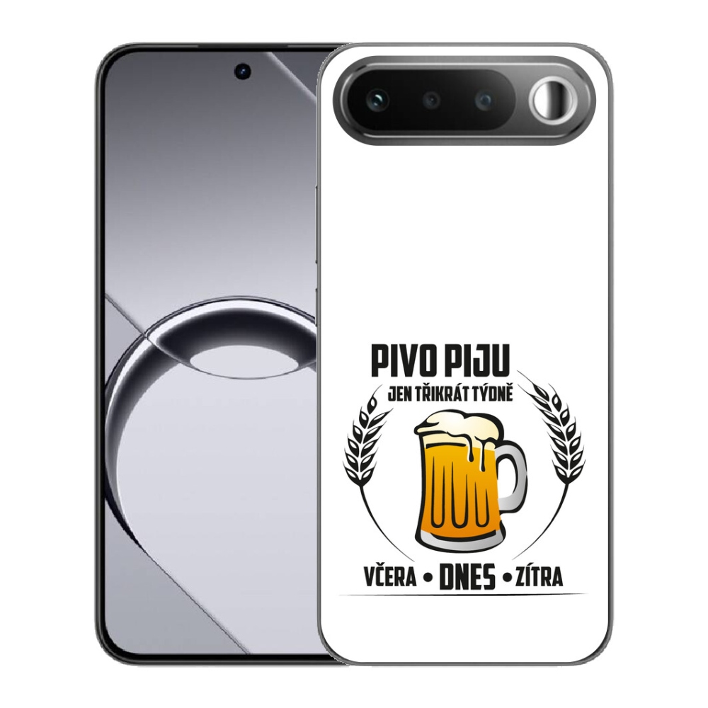 Gélový obal mmCase pre Realme 16 5G – motív piva na bielom pozadí