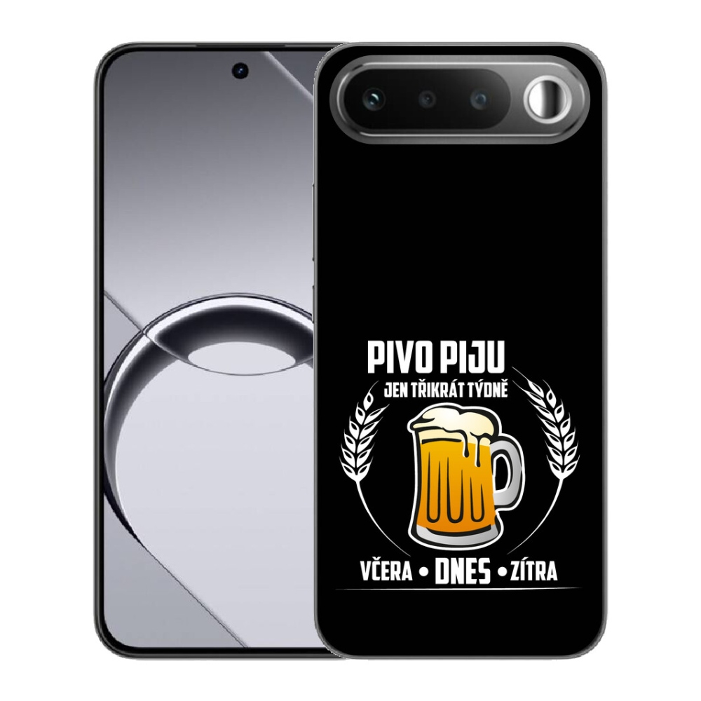 Gélový obal mmCase pre Realme 16 5G – motív piva na čiernom pozadí