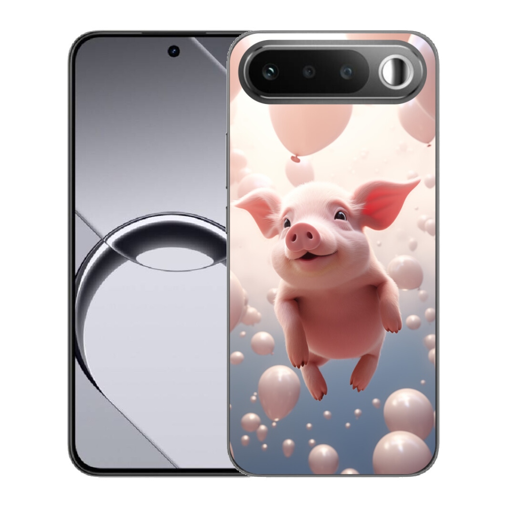 Gélový obal mmCase pre Realme 16 5G – prasiatko s balónikmi