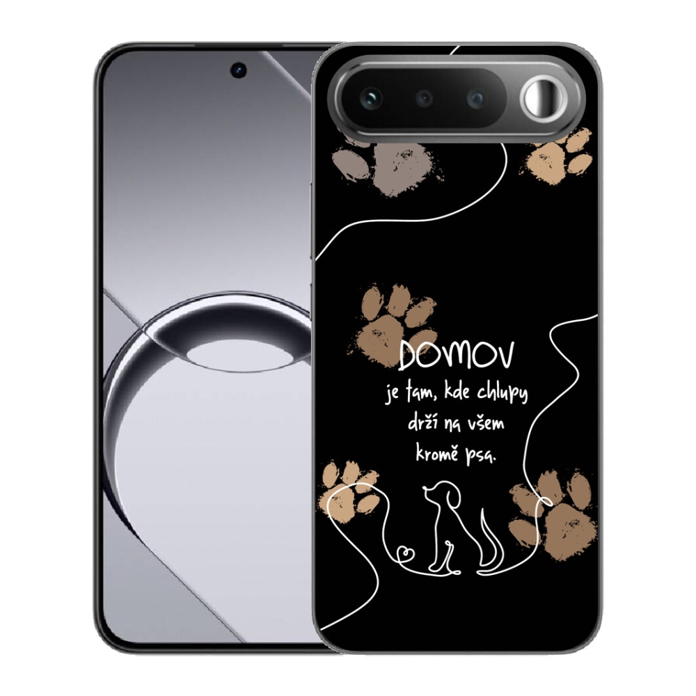 Gélový obal mmCase pre Realme 16 5G – motív so psom na čiernom pozadí