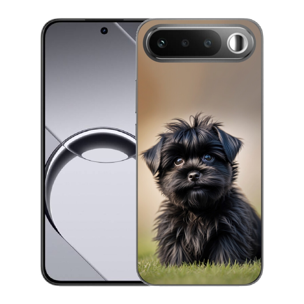 Gélový obal mmCase pre Realme 16 5G – roztomilý čierny psík