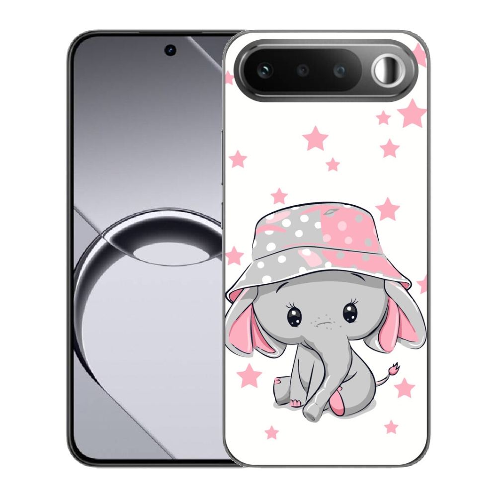Gélový obal mmCase pre Realme 16 5G – ružový slon