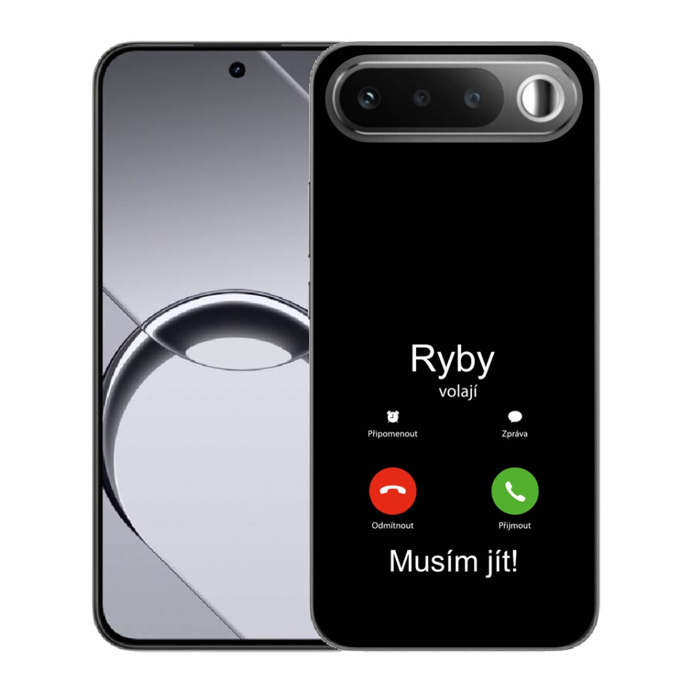 Gélové puzdro mmCase pre Realme 16 5G – ryby na čiernom pozadí
