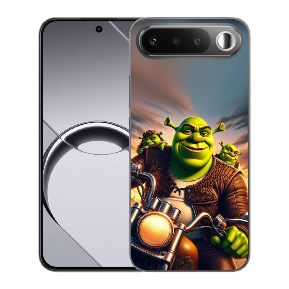 Gélový obal mmCase pre Realme 16 5G – Shrek na motorke