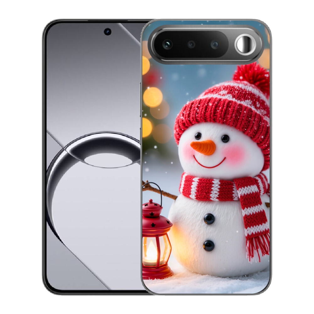 Gélový obal mmCase pre Realme 16 5G – snehuliak 2