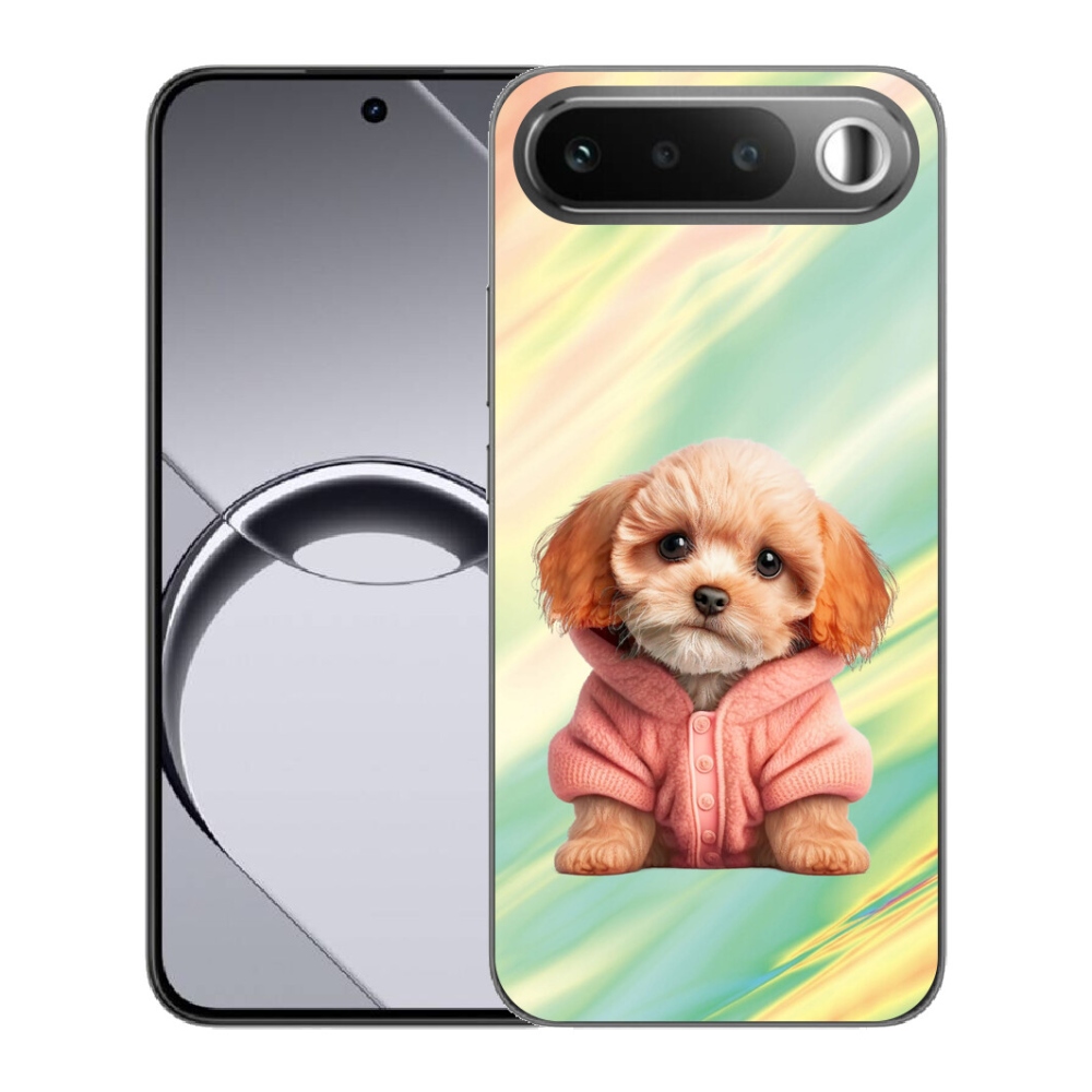 Gélový obal mmCase pre Realme 16 5G – šteniatko v svetri